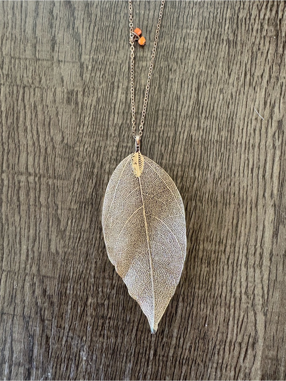 Delicate Gold Leaf Pendant Necklace for Women